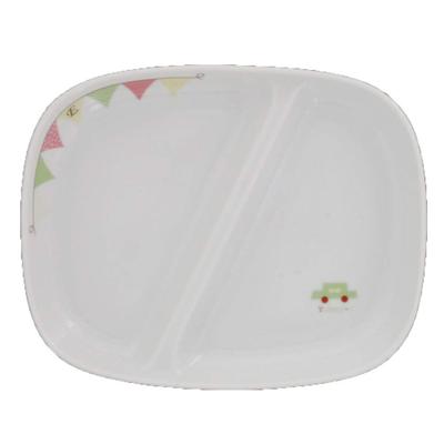 Tableware East Divided Lunch Plate 22cm Car Garland E-Kids