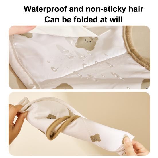 Pet Cone Collar Waterproof Cat Recovery Collar Cute Bear Print Soft Recovery Cone