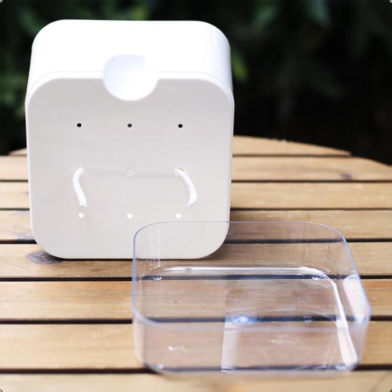 1Pcs Square Double Layer Flowerpot White Self Watering Plant Pot For Home Indoor Outdoor Balcony Garden Plants Decor Flowerpot