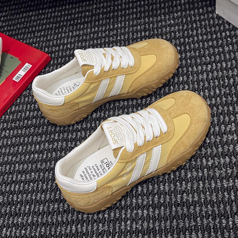 Leather platform women's spring and summer new soft-soled casual board shoes outdoor mountaineering sports shoes