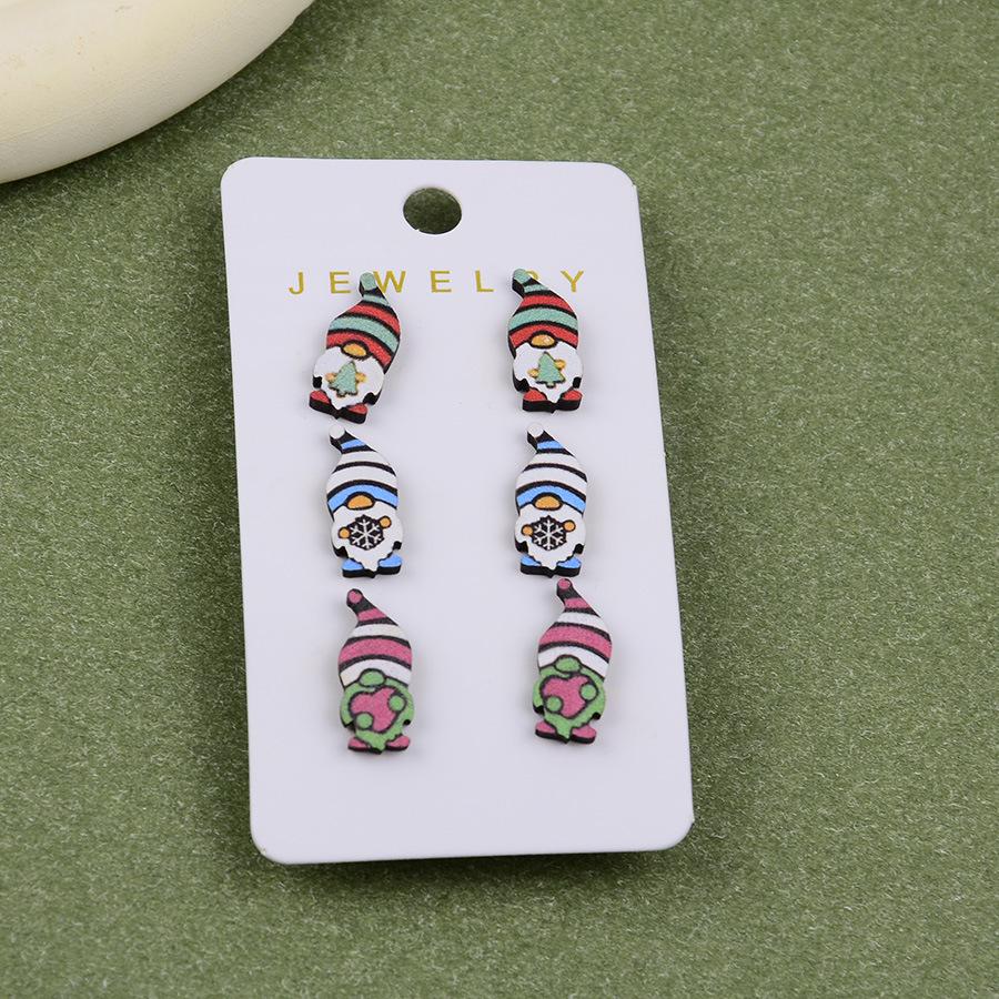 

Cross-Border Christmas Gnome Earrings: Unique Wooden Fashion Set