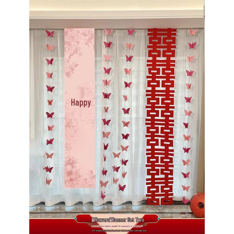 

Wedding Decor Set: Morning Robes & Backdrop Cloth for Bride & Groom