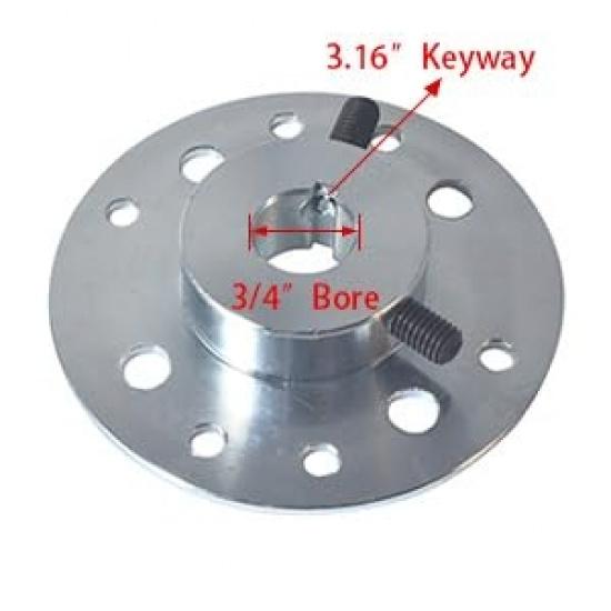 Steel Sprocket Hub for Go Kart 3/4" Bore & 3/16" Keyway for Mini Bike 212cc 196cc 6.5hp Dune Buggies Drift Trike Heavy Duty Go Kart Cart with