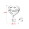 Eco-Friendly Copper Heart Family Love Pendant Bead Bracelet DIY Accessory