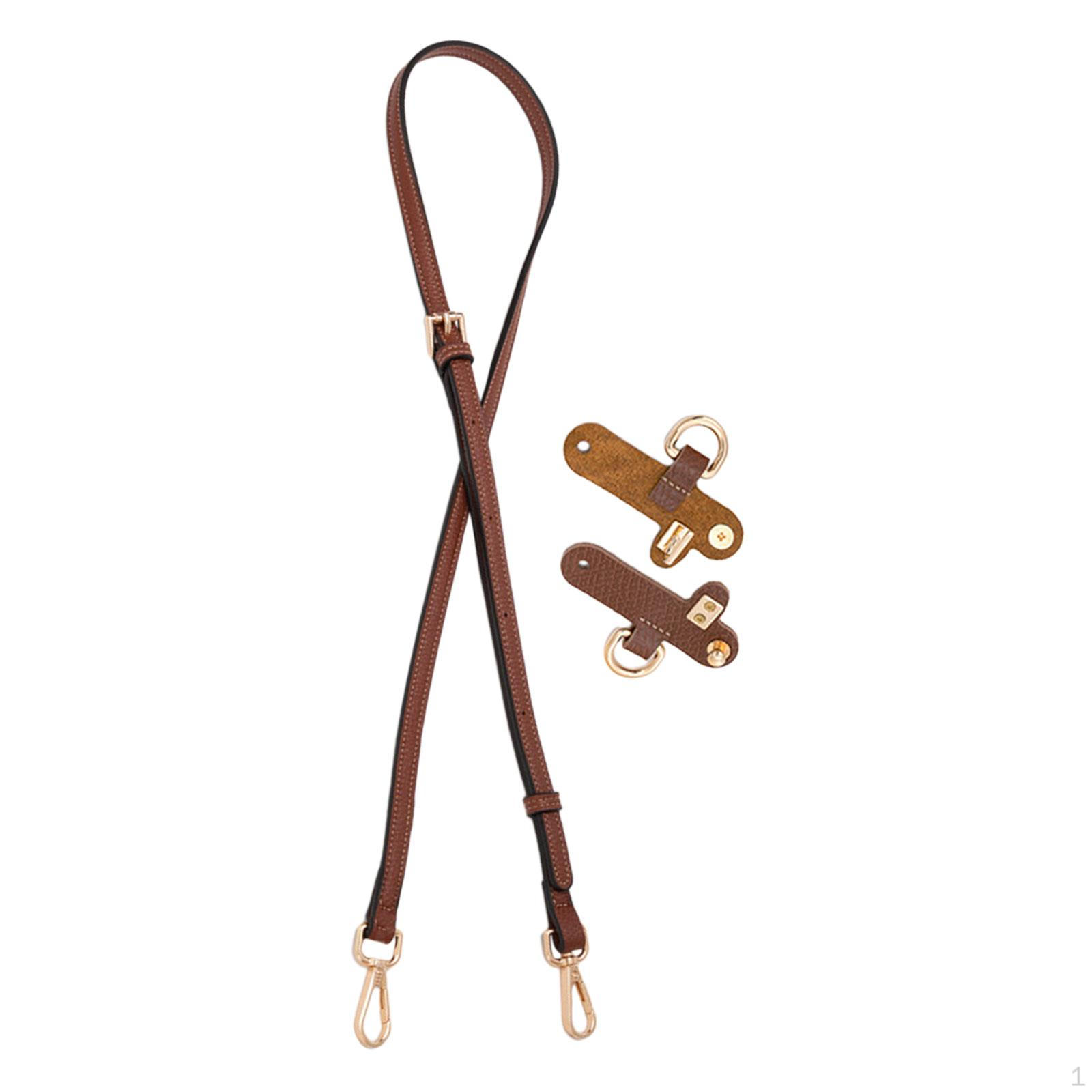

Регулируемый ремень через плечо для модификации сумок и клатчей Brown Golden Buckle