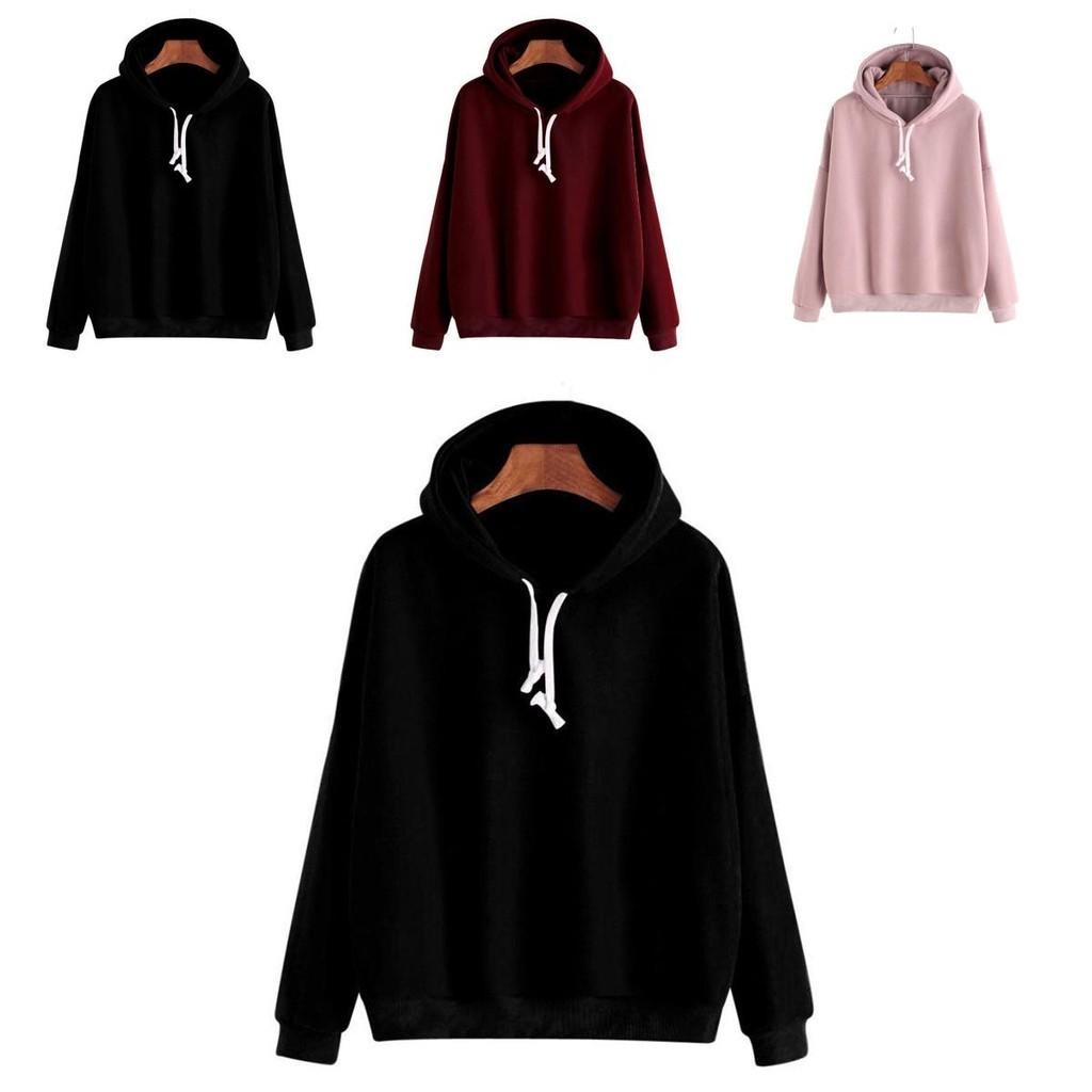 Trendy Men Women Pullover Hoodie Versatile Solid Color Casual Sweatshirt For Everyday Wear