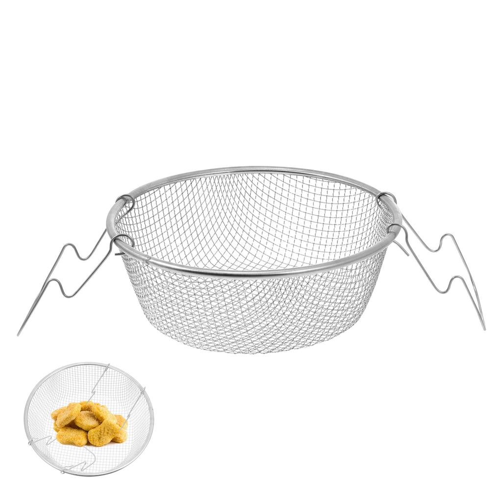 1Pcs Stainless Steel Food Fried Basket Frying Tool Kitchen Fry Basket Deep Fryer Strainer French Fries Kitchen Strainer