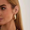SHIXIN Vintage Smooth Metal Gold Color Stud Earring for Woman New Punk Simple Luxury Piercing Ear Temperament Daily Wear Jewelry