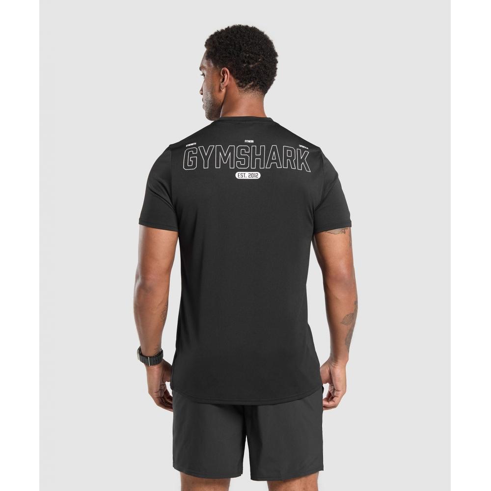 

Gymshark FiTness Graphic T shirT Black A1c4p Bb2j XS