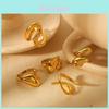 Geometric Line Art Titanium Steel Ring For Women Trendy Hand Jewelry