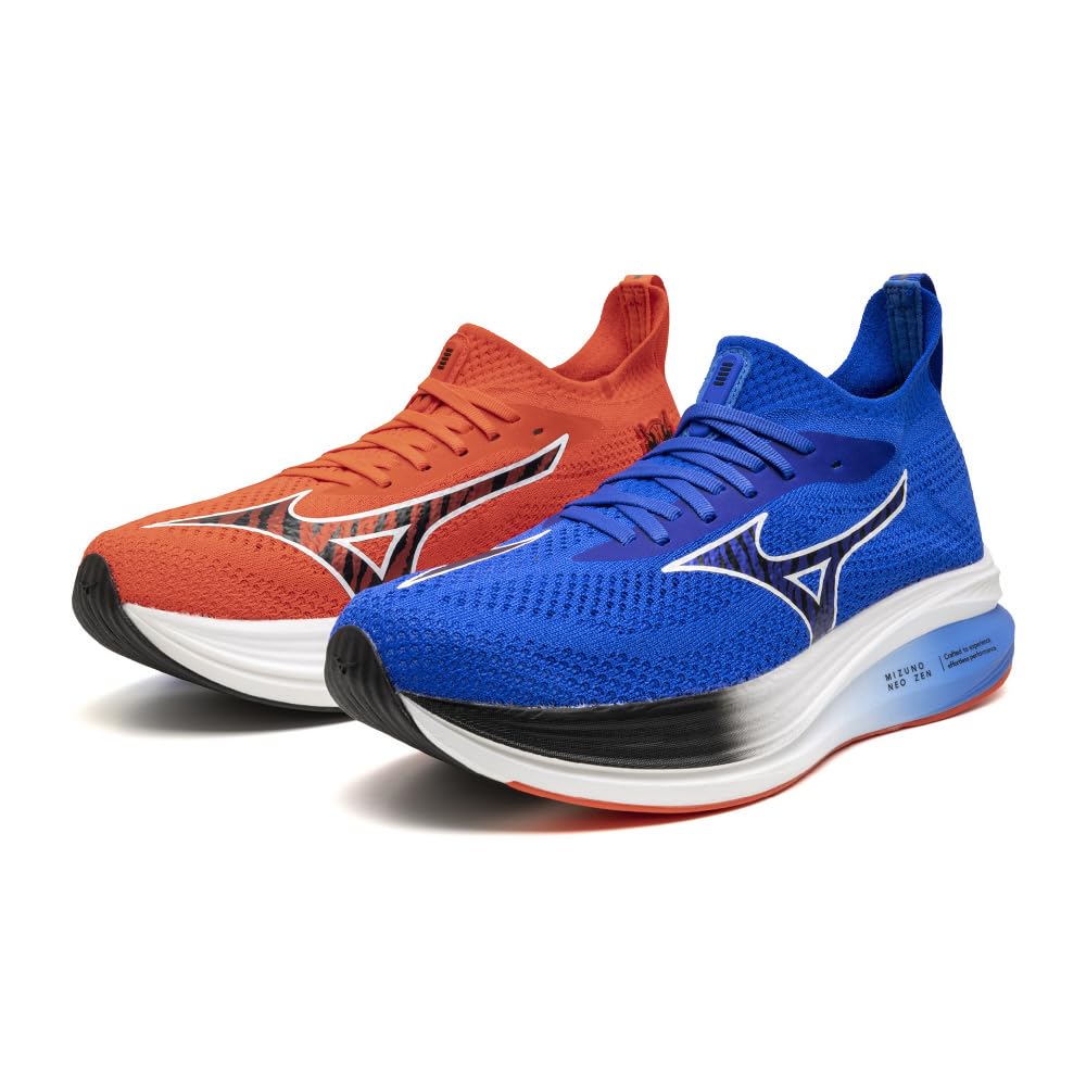 

Mizuno NEO ZEN Running Shoes, Jogging, Marathon, Training, Sports, Lightweight, Resilient, Thick Sole, Akaoni x Aooni, Size 24.0 cm, 2E