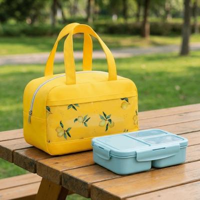 Leak-Proof Fruit Printed Lunch Bag Aluminium Foil Thermal Cooler Bag Cooler Handbag  Picnic