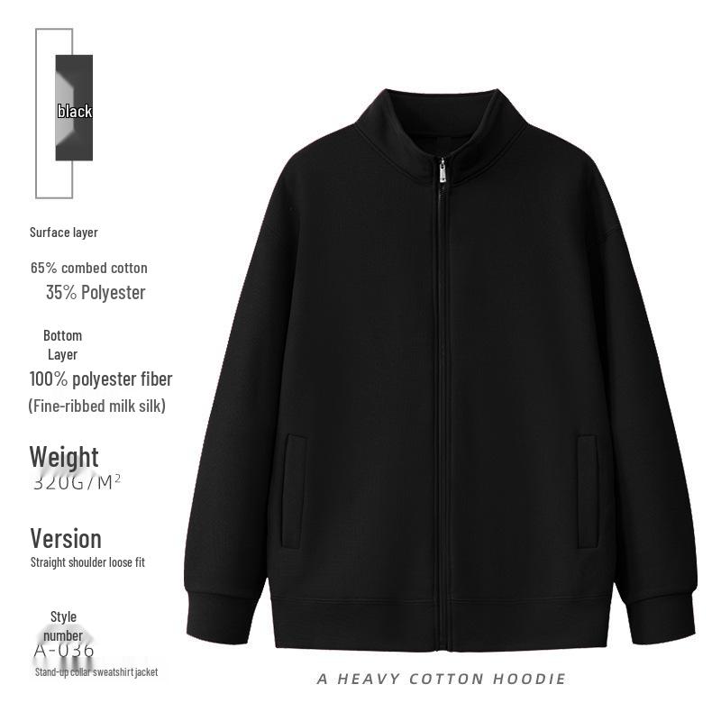 Printed Stand-up Collar Workwear Jacket with Custom Logo