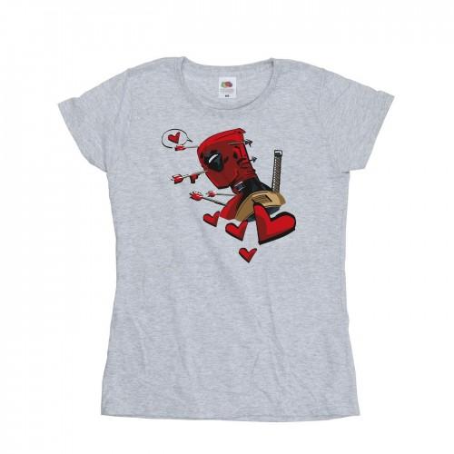 

Marvel Womens/Ladies Deadpool Love Arrow Cotton T-Shirt білий