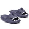 Women's Lightweight Foam Flip-Flops with Shark Pattern Navy Blue 42/43