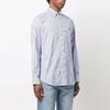 Polo Ralph Lauren FW21 Logo Embroidered Striped Shirt Men shirts Blue 710815634001-001