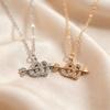 Simple and stylish arrow-through-heart pendant necklace collarbone chain A gift full of love Gift for lover or friend