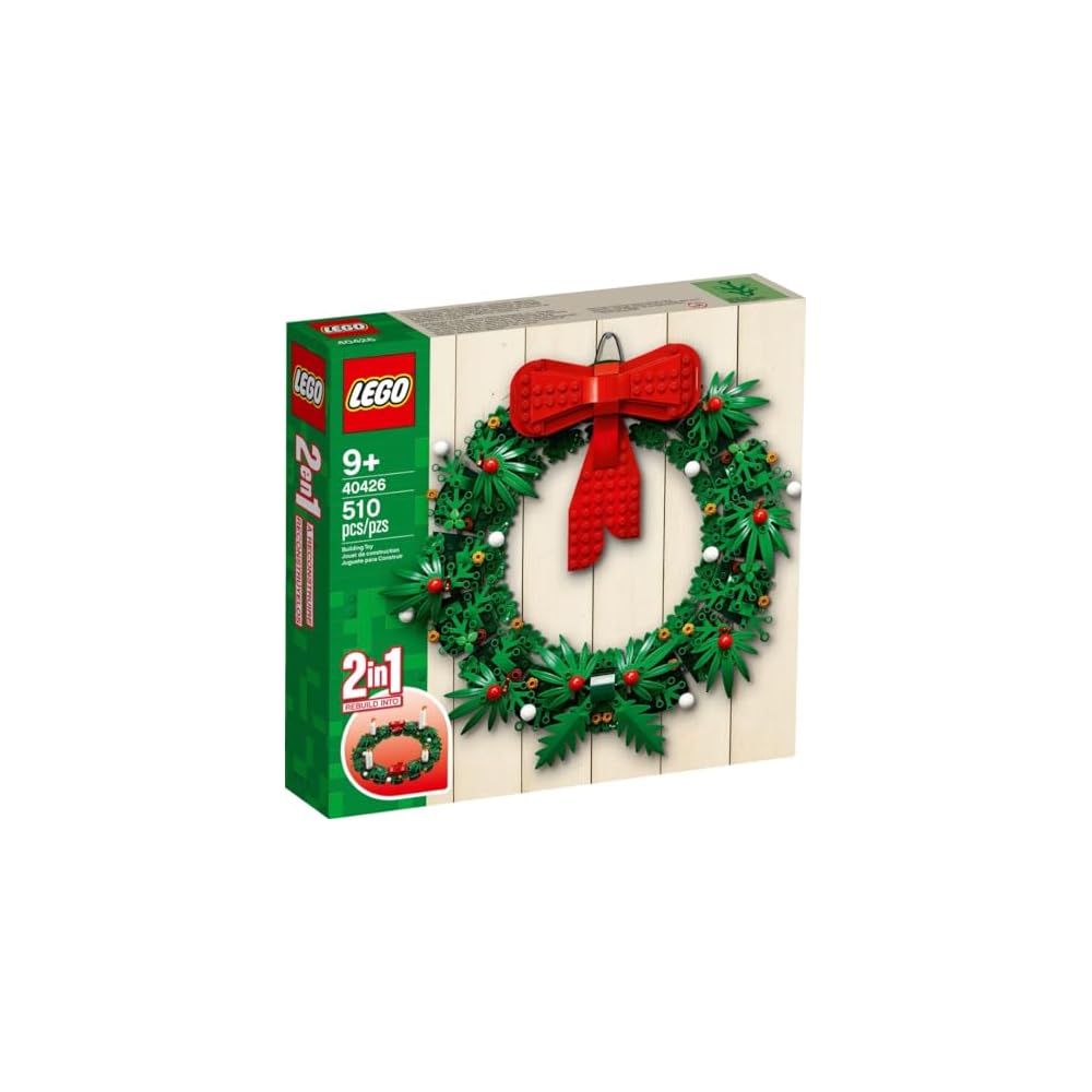 LEGO Christmas Wreath 2-in-1 Building Toy for Kids Ages 8-11 Decorative Gift 40426
