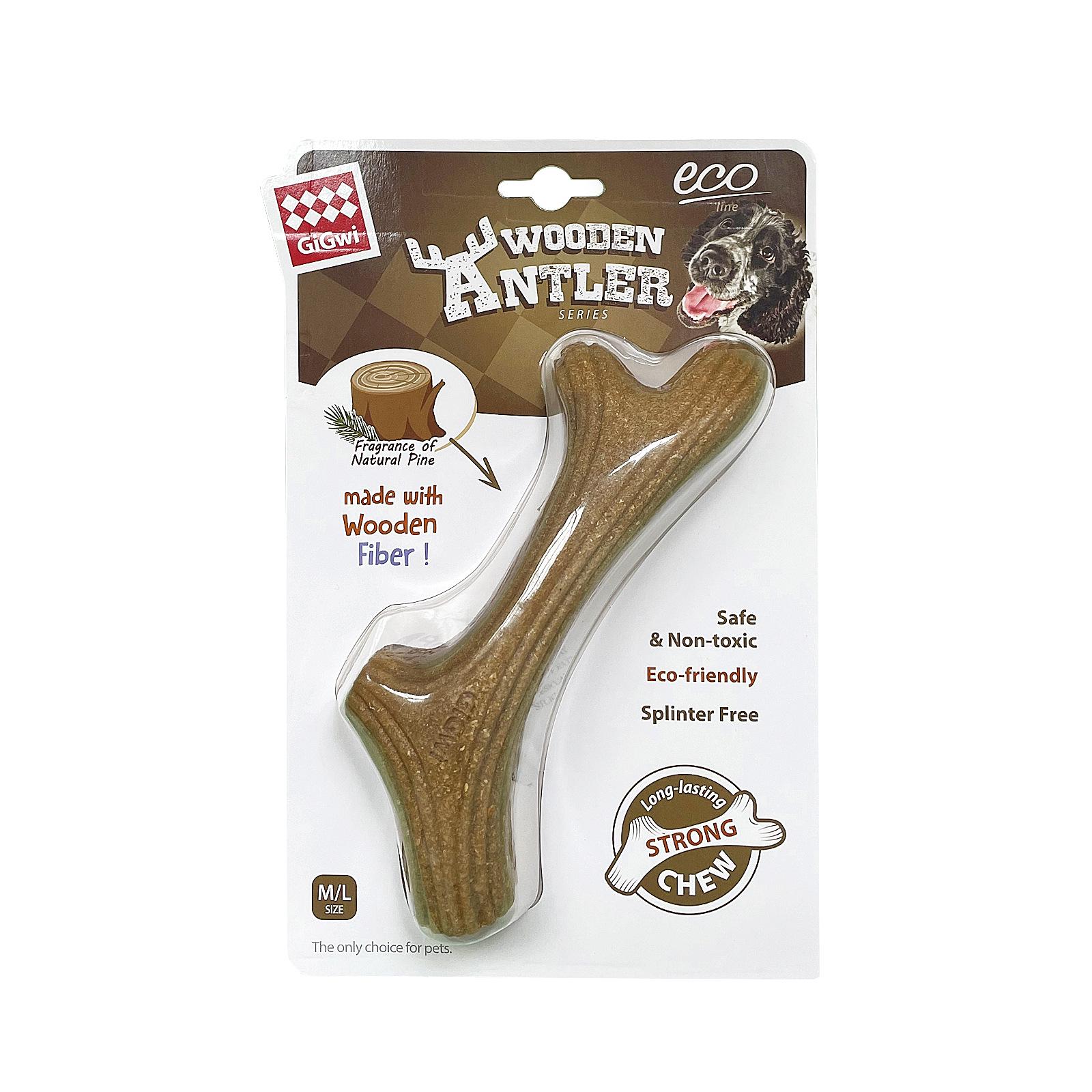 

Gigwi нетоксичные игрушки для прорезывания зубов у собак из рогов оленя, устойчивые к укусам сосновые и пластиковые жевательные игрушки