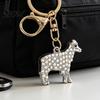 Alloy Keychains Faux Pearl Sheep Keychain, Zinc Lamb Car Key Ring Mini Holder, Handbags Backpacks Charm Decorative Accessory for Women Girls