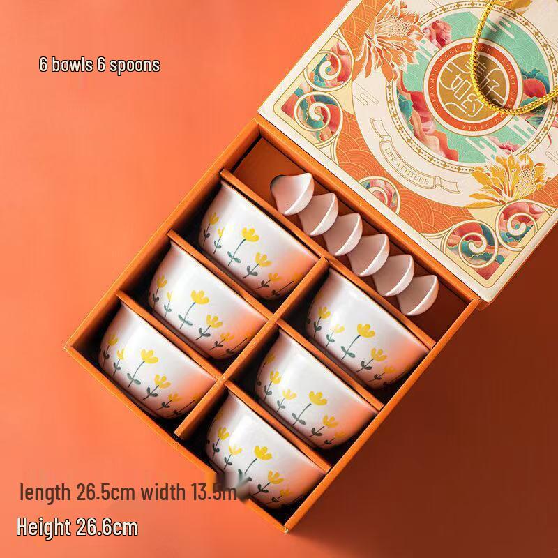 Lujiazui Minimalist Ceramic Bowl & Spoon Gift Set
