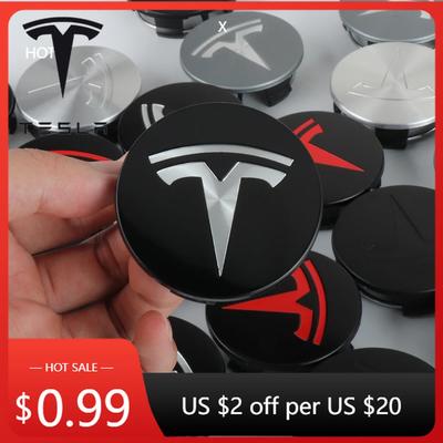 Car Sticker 4PCS 56mm Auto Wheel Center Hub Tyre Vehicles Caps Cover Rim Sticker Badge Accessories For Tesla Model 3 Model