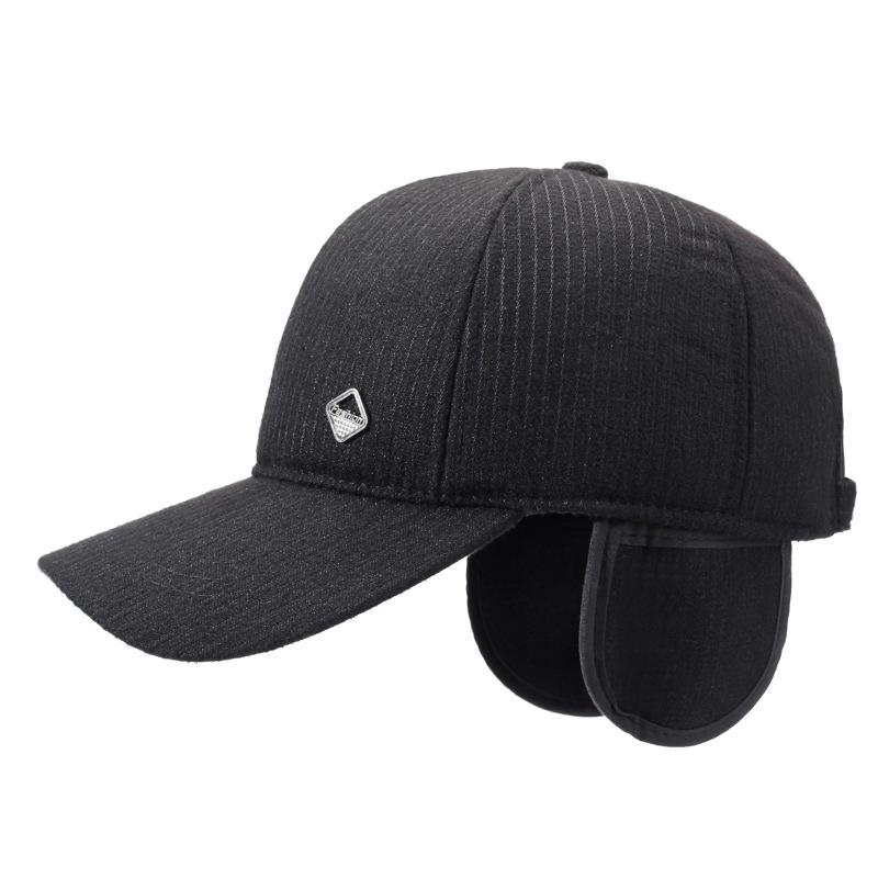 Middle-Aged and Elderly Cap Men's Autumn Winter Ear Protection Cap Warm Cotton Cap Baseball Cap Father Cap