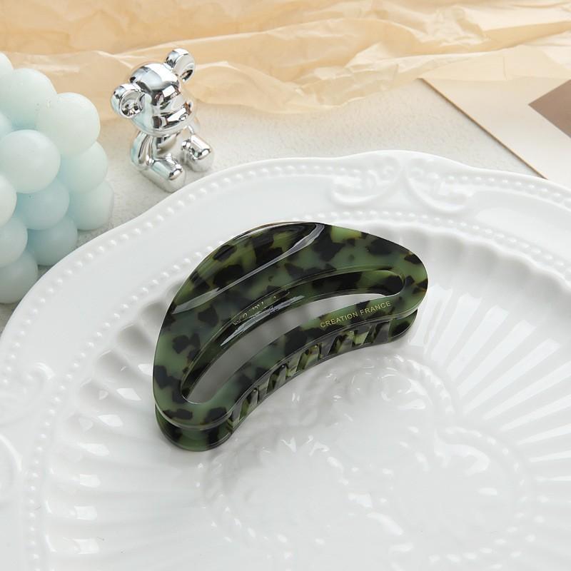 Oversized Hairpin Hollow Tortoiseshell Acetic Acid Grab Clip Retro Temperament Back Head Disc Hair Shark Clip