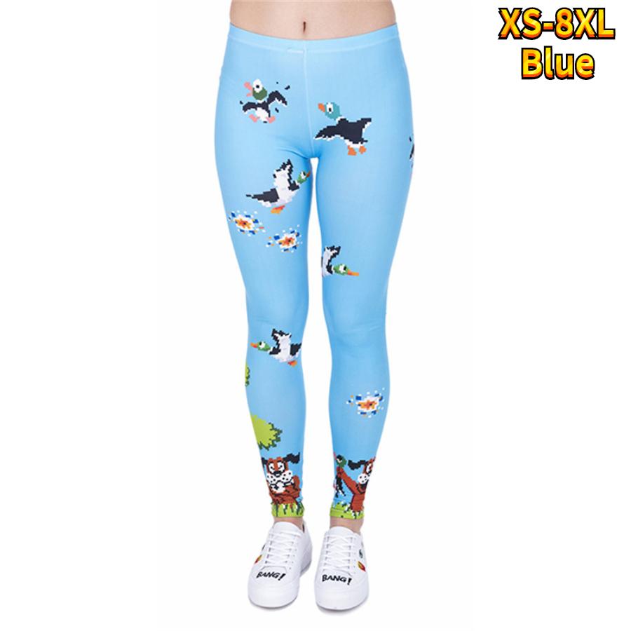 

Женские синие леггинсы с принтом утенка, эластичные леггинсы для йоги, фитнеса, бега, тренажерного зала, спортивные активные брюки XS синий