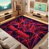 Neon Colorful Theme Crystal Velvet Floor Rug Personalized Custom Name Text Warm Carpet Home Decoration
