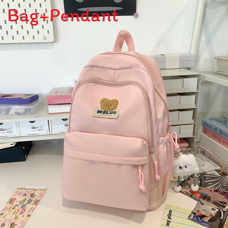 Style Girl Backpack With Water Resistant Nylon For School And Study Use