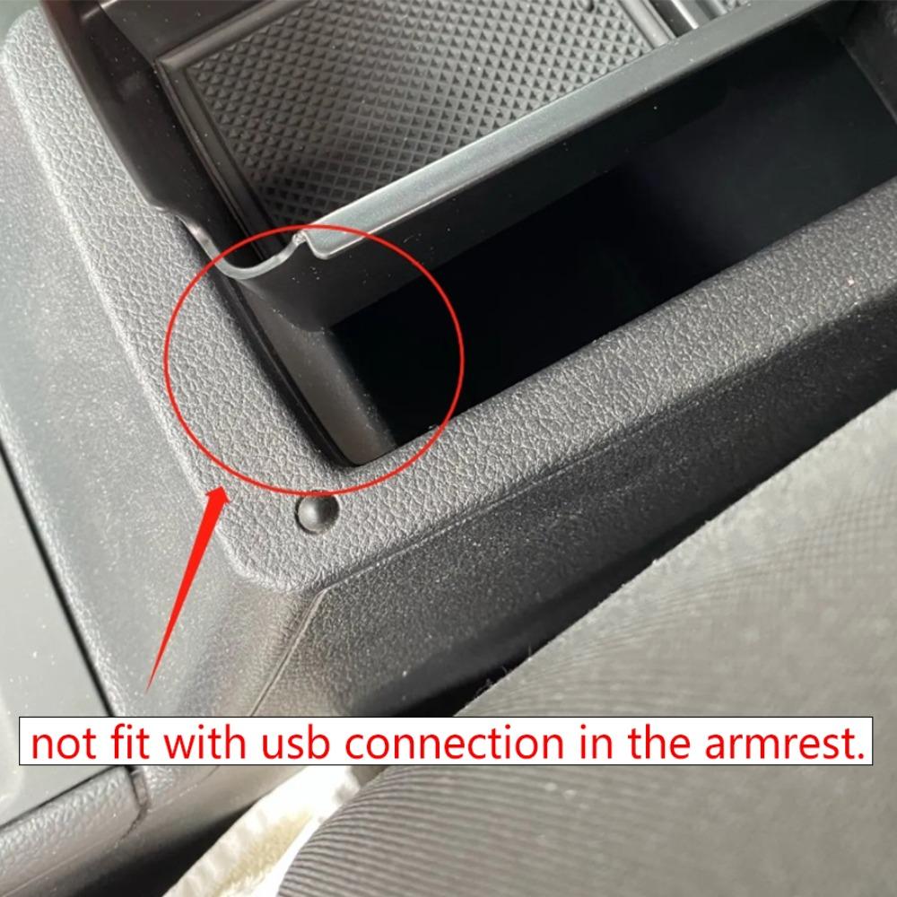 

Контейнер-органайзер для хранения в центральном подлокотнике автомобиля для Volkswagen VW Golf 7 Mk7 VII 5G GT I R 2013-2019 чёрный