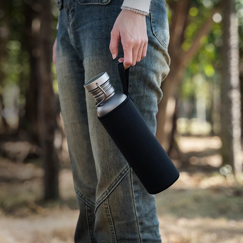 Titanium Sportwaterfles - Draagbaar, Lichtgewicht, Kookbaar voor Fietsen, Reizen, Kamperen