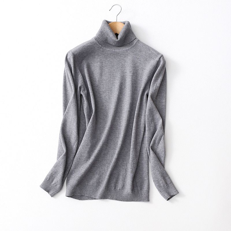 Export Export No Pilling Thick Turtleneck Sweater Women's Soft Pendant Fall and Winter Hip Knitwear Bottoming Shirt