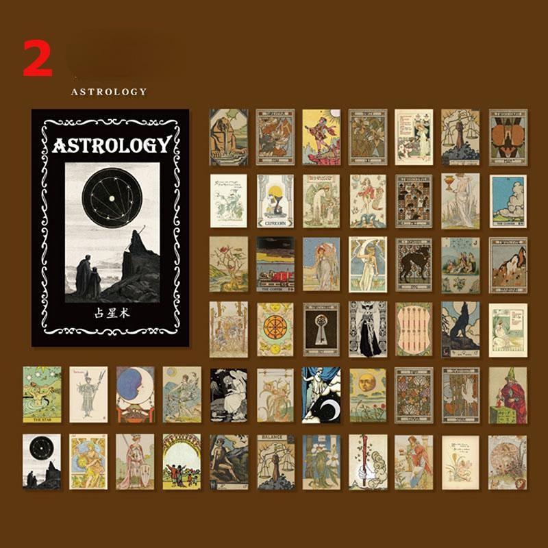 

50 шт. винтажная бумага для телефона деко ретро канцелярские принадлежности лакмусовая бумага ненужная этикетка для журнала материал для скрапбукинга LM astrology