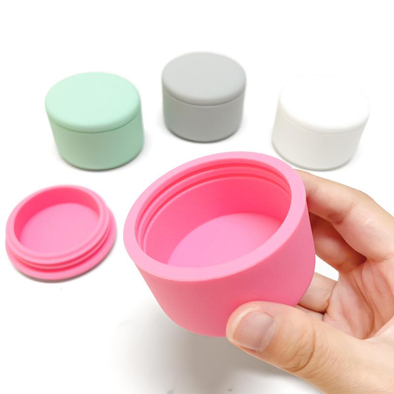 20ml Portable Silicone Travel Jar with Lid Cosmetic Face Body Hand Cream Mini Case for Jewelry Cream Powder