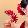 Large Chinese Style Side Clip Fairy Bride Hair Accessories Headdress Flower Hair Stick  Female