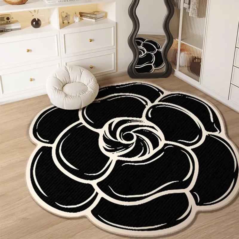 WTEMPO Living Room Sofa Table Blankets Bedside Bedroom Foot Mats Simple Elegant Retro Printed Carpets Soft Floor Mats
