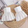 Lace fake cuffs womens lace thin pleated fake cuffs ruffled wristband decorative accessories