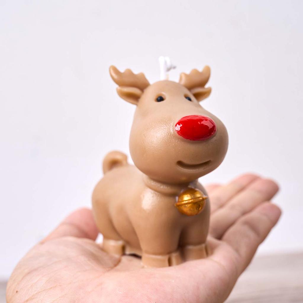 3D Cute Elk Silicone Candle Mold DIY Christmas Scented Candles Soap Molds Plaster Resin Craft Gifts Making Home Xmas Decor