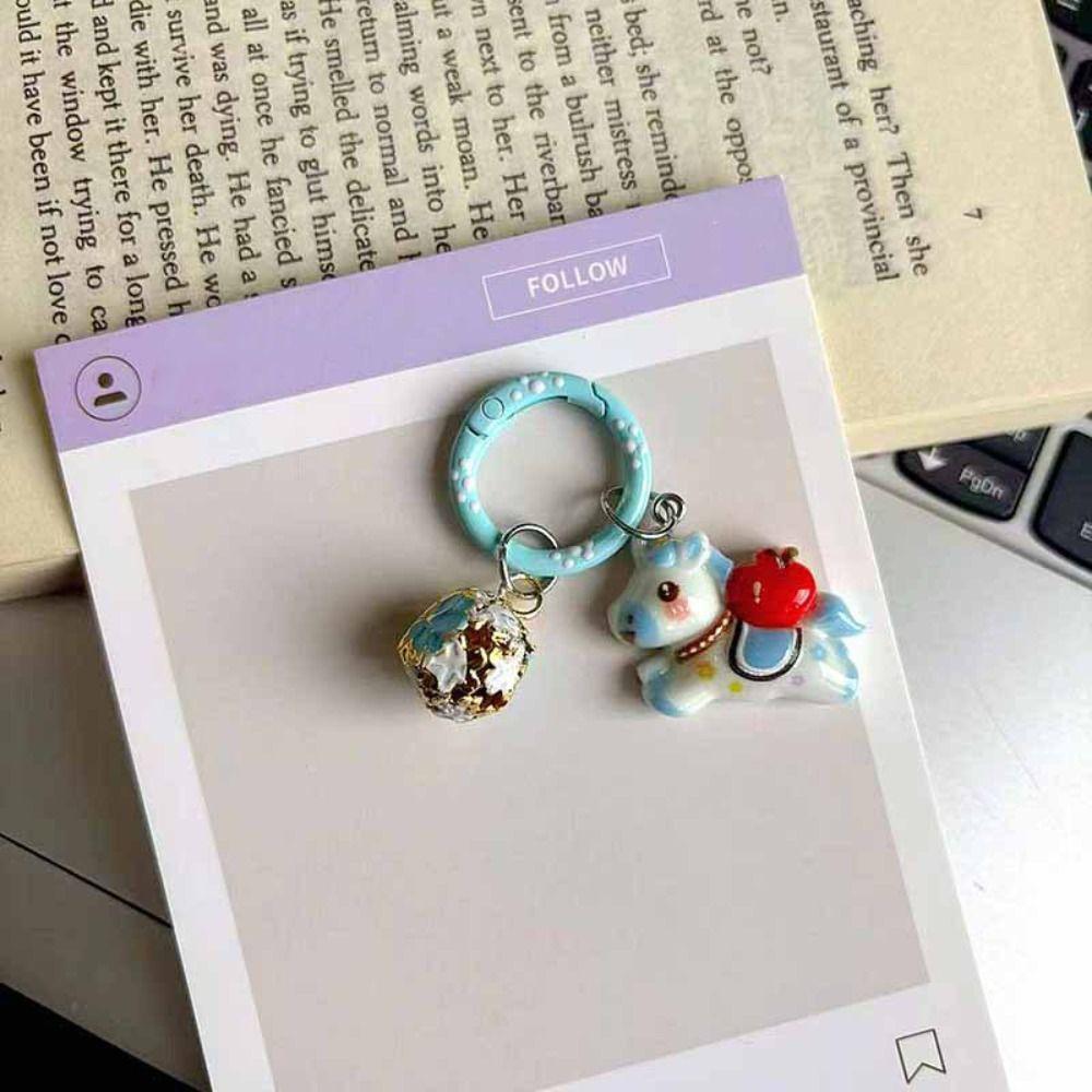 Chinese Style Horse Year Keychain Little God of Wealth New Year Keyring  Pony Pendant Gift