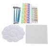 20 Stück Mandala Punktierwerkzeug Set DIY Kunst Stein Punkt Schablone Tablett Malzubehör