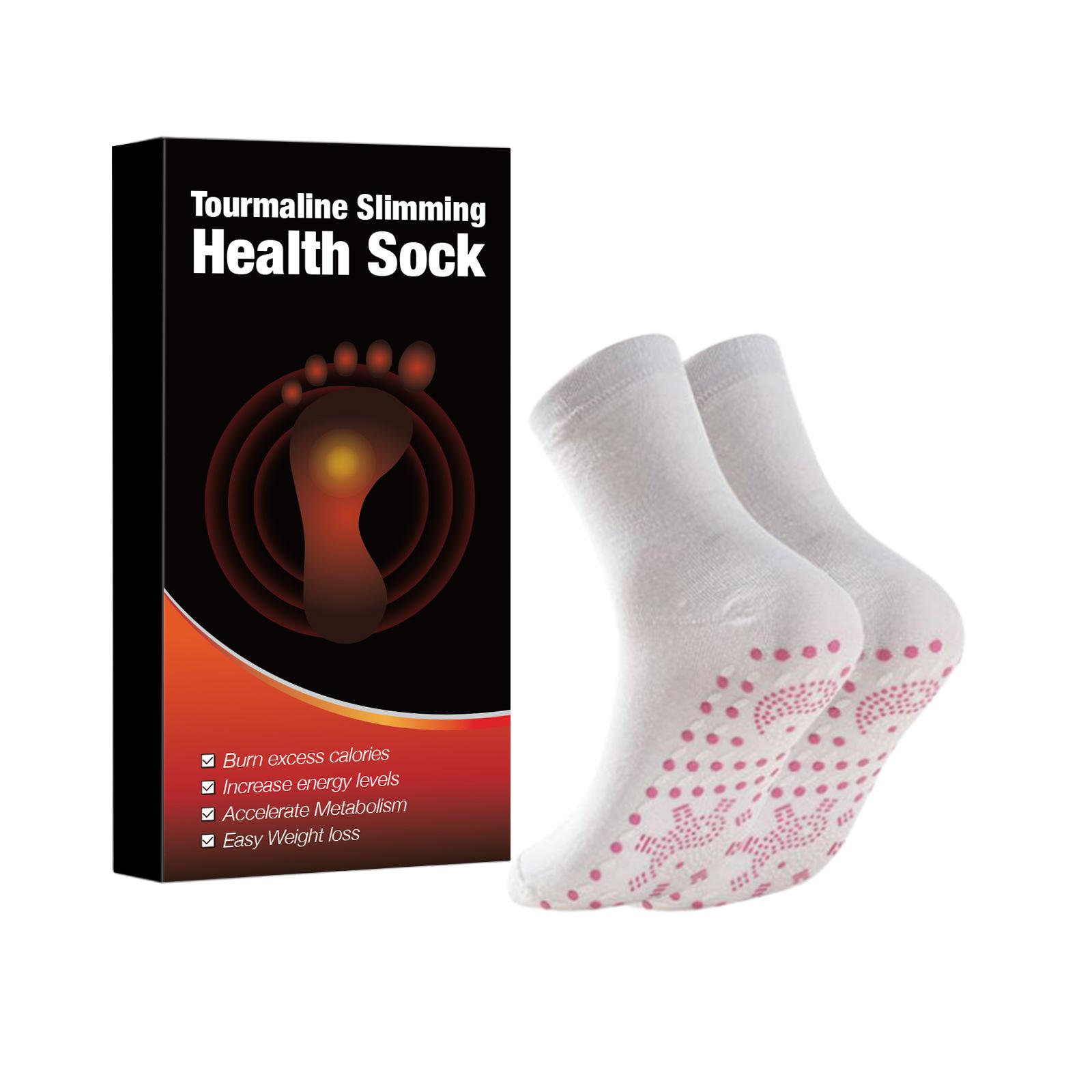 

Colorful packaging, self-warming socks for weight loss, massaging socks Average Size белый