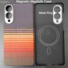 Magnetic Case for Samsung Galaxy S25 Edge Carbon Fiber Aramid Fiber Case MagSafe Cover Ultra-Thin Lightweight Case-less Feel