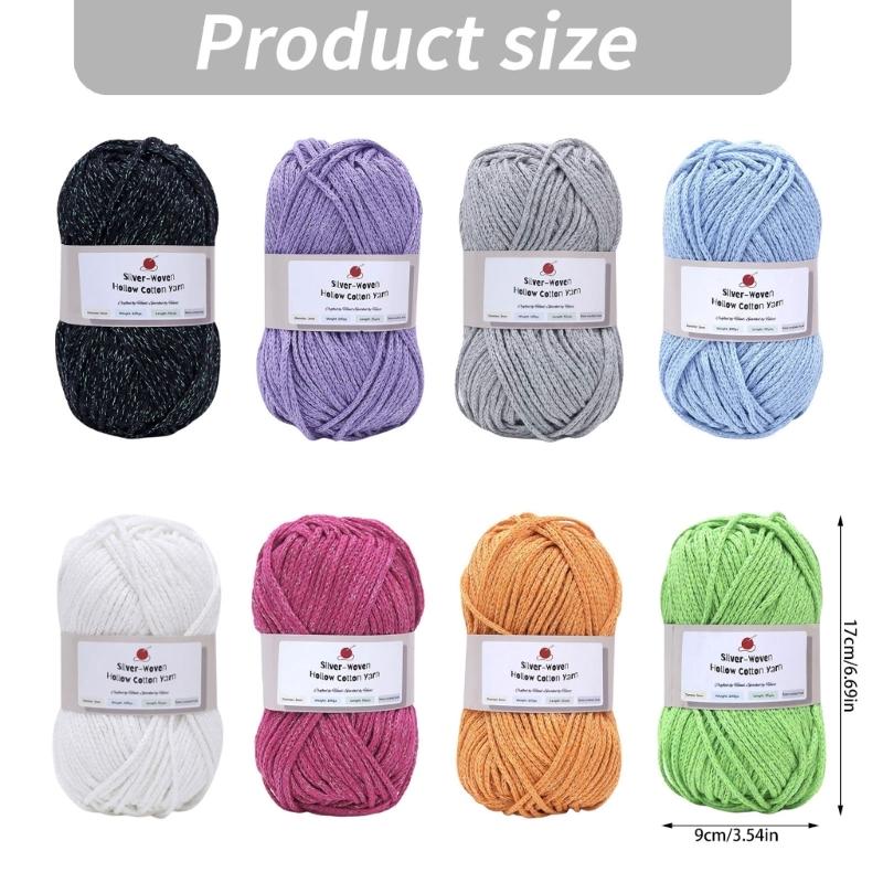 Hollow Craft Yarn for Crochet Hat and Handmade Bags, Flexible Knitting Yarn Roll for DIY Handbags and Weaving Project