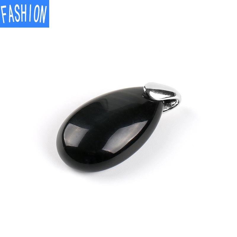

Популярная подвеска-капля из натурального камня с кристаллами ауры obsidian