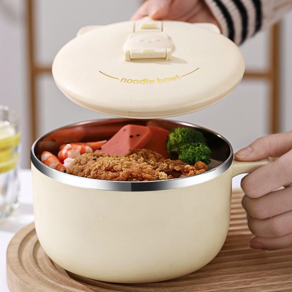 1300 ML Student Instant Noodle Bowl 304 Stainless Steel Lunch Box Food Container  Student