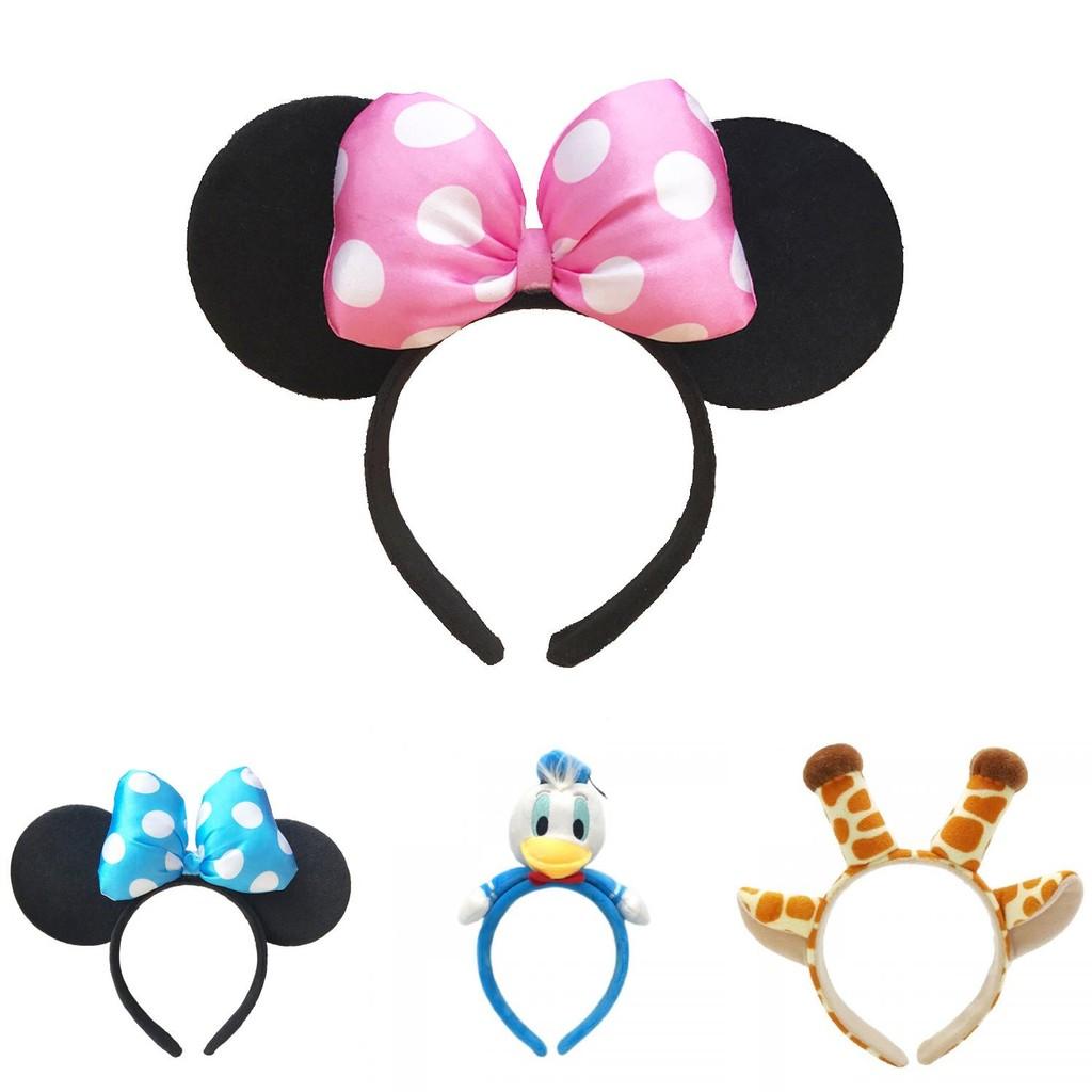 Cartoon Minnie Mickey Ear Headband For Adults And Children Cute And Sparkly Butterfly Bow Hair Accessories