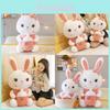 Cute Pink Bunny Plush Toy Featuring Adorable Bottle Rabbit Design For Kids Gifts And Sleep Pillows