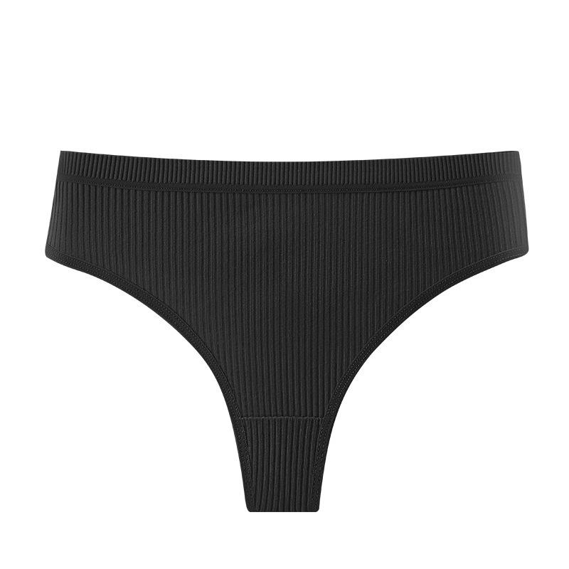 Women's Sexy Low-Rise Cotton Striped Thong Panties
